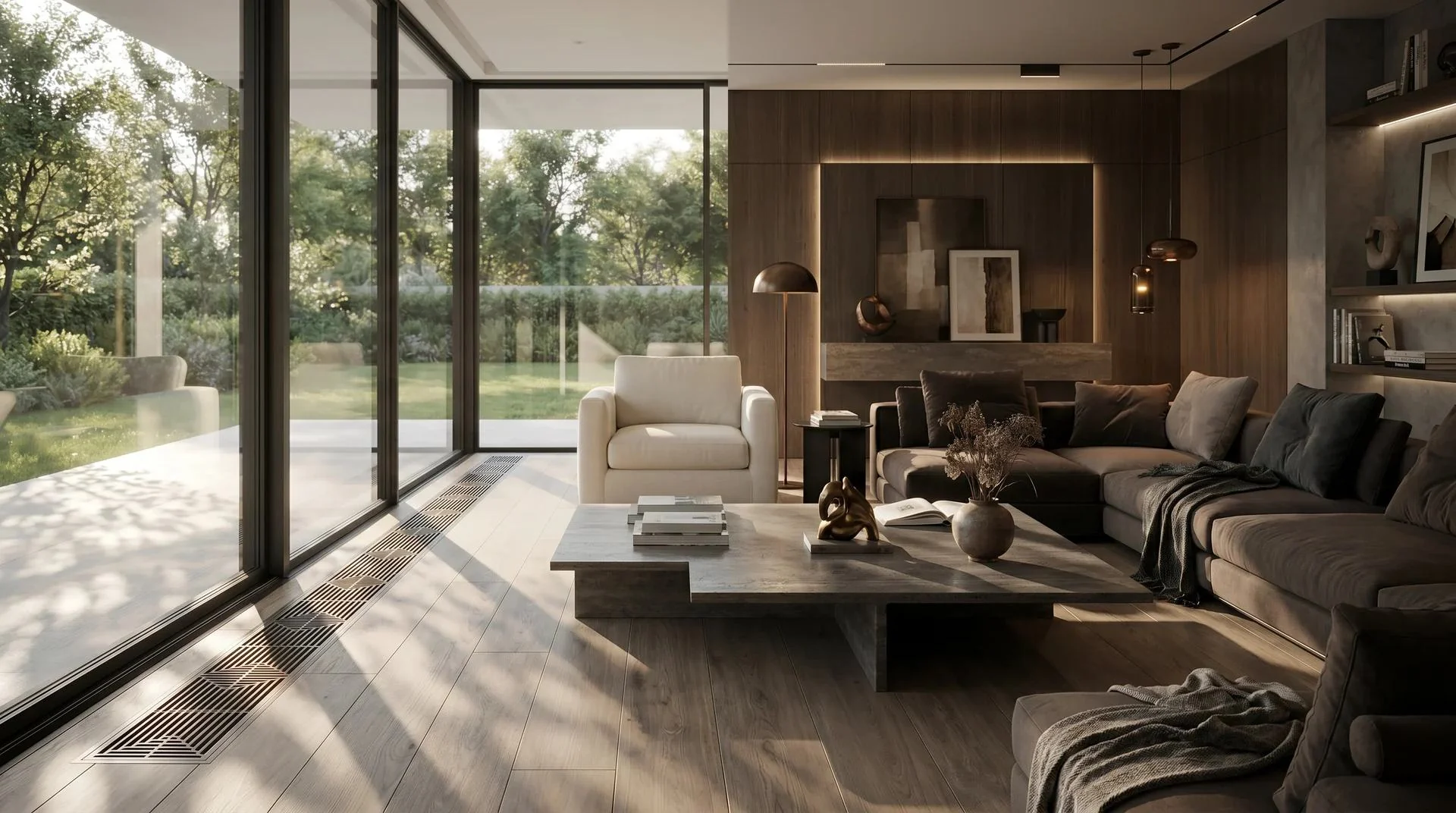 Architectural interior with considered metalwork details