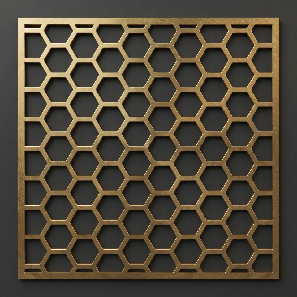 Hexa metal grille pattern