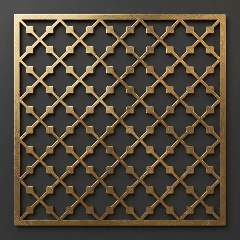 Lattice metal grille pattern