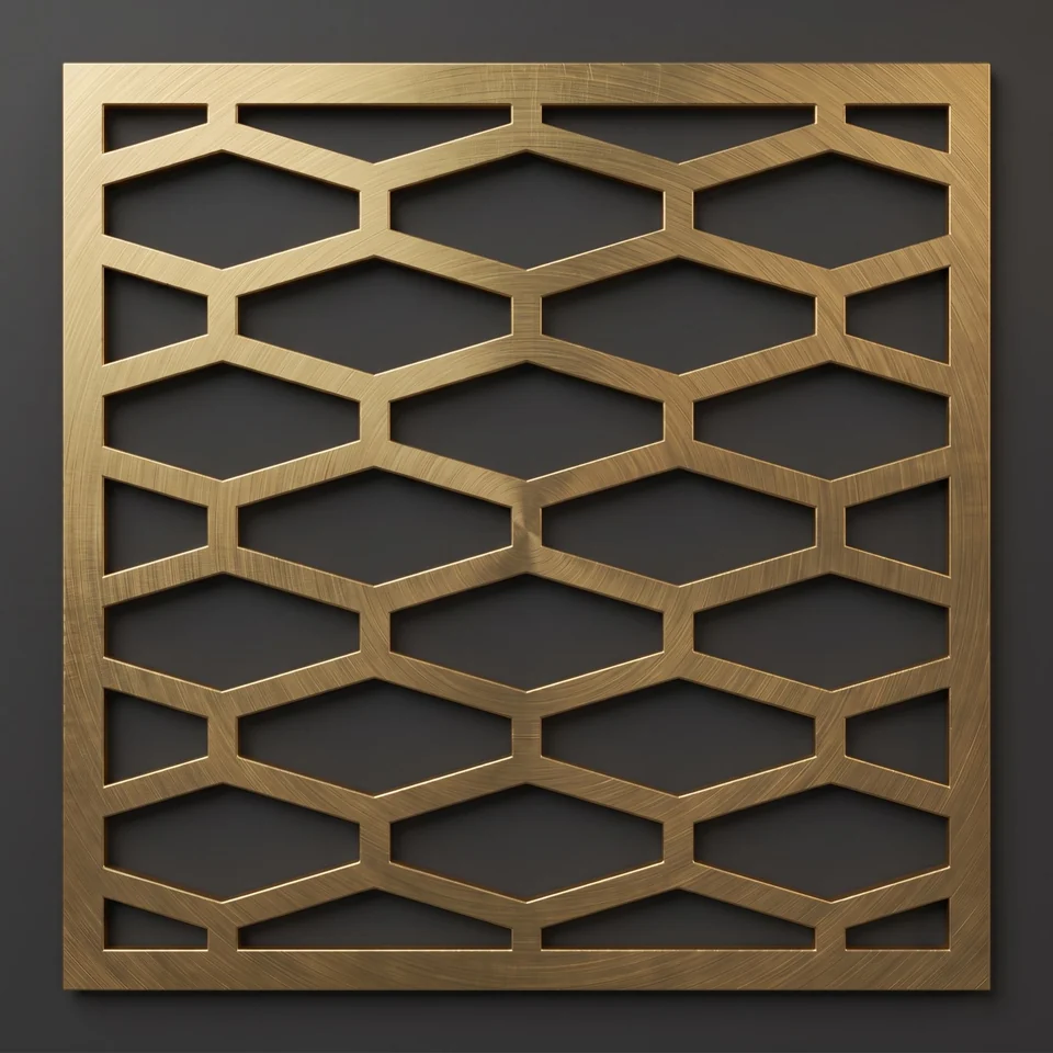 Contour metal grille pattern